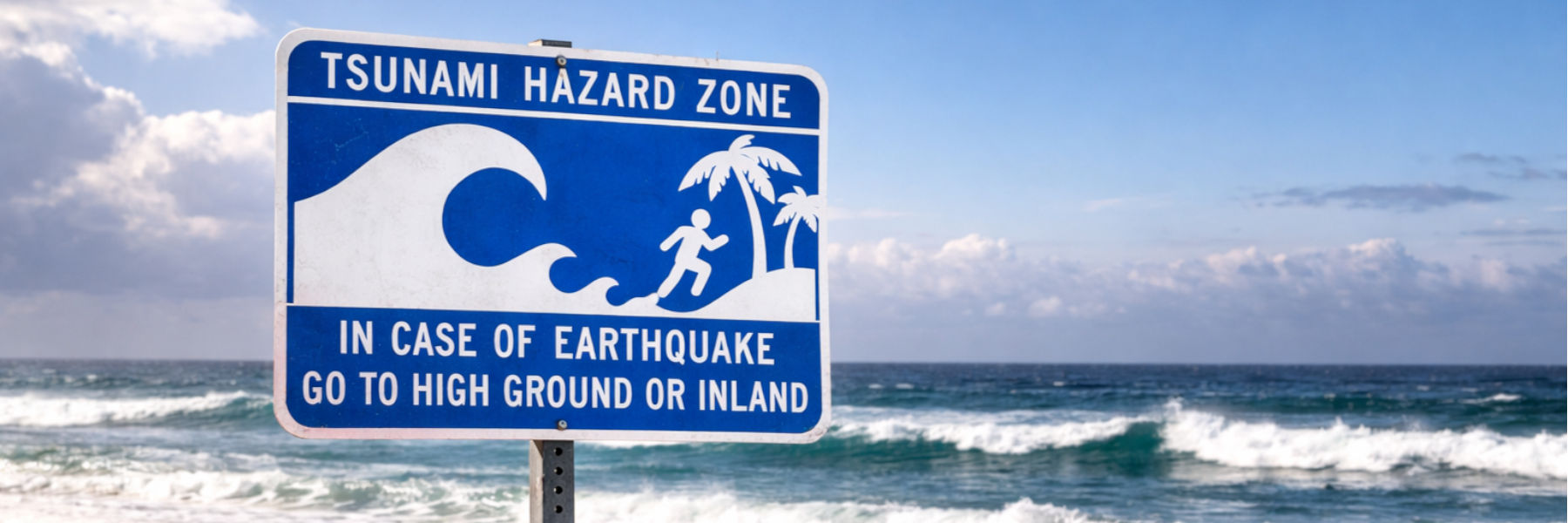 tsunami vloedgolf gevaar waarschuwing zee