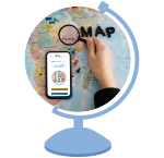 the world of joho wereldkaart telefoon reis plannen kaart ontdekken landen cultuur reizen buitenland